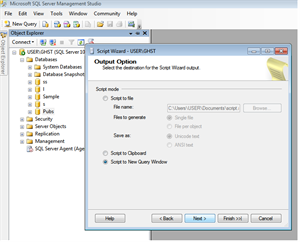 Generate Script with data in SQL Server 2008 steps8