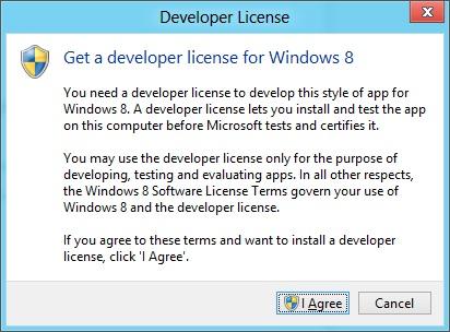 Windows 8 Developer License