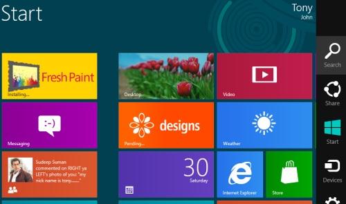Windows 8 Metro Screen