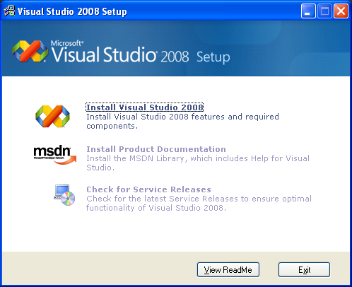 VS2008 Setup