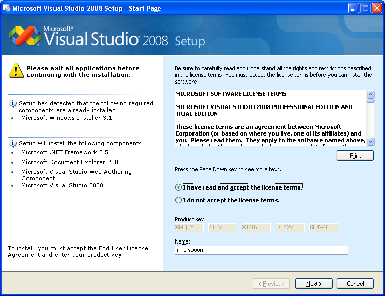 VS2008 Setup3